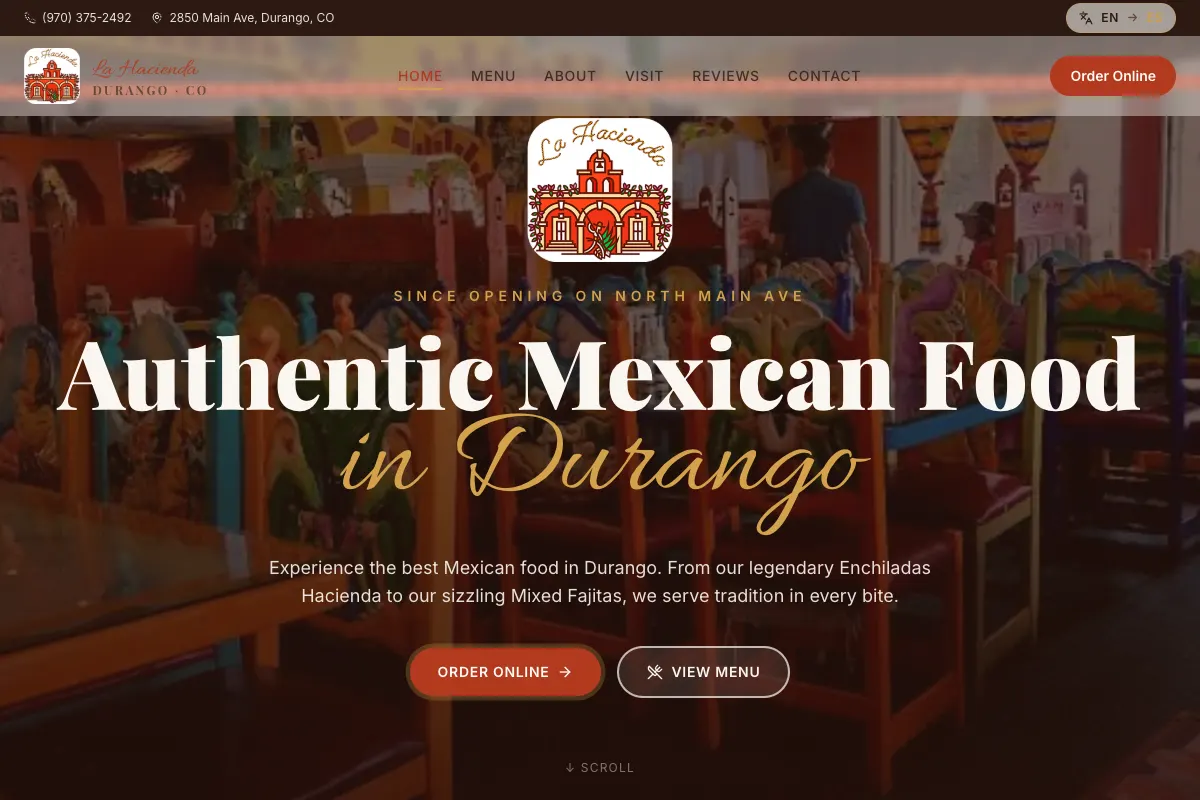 Vista del sitio: La Hacienda Durango